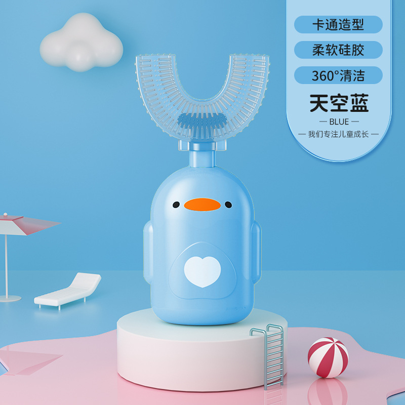 Nuevo cepillo de dientes en forma de U para niños, cepillo de dientes de silicona, limpieza bucal manual para bebés, cepillo de dientes en forma de U para niños, venta al por mayor