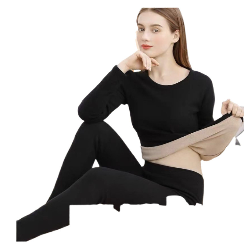 새로운 열 속옷 여성 정장 양고기 벨벳 두꺼운 가을 옷 가을 바지 엄마와 할머니 겨울 바닥 탑