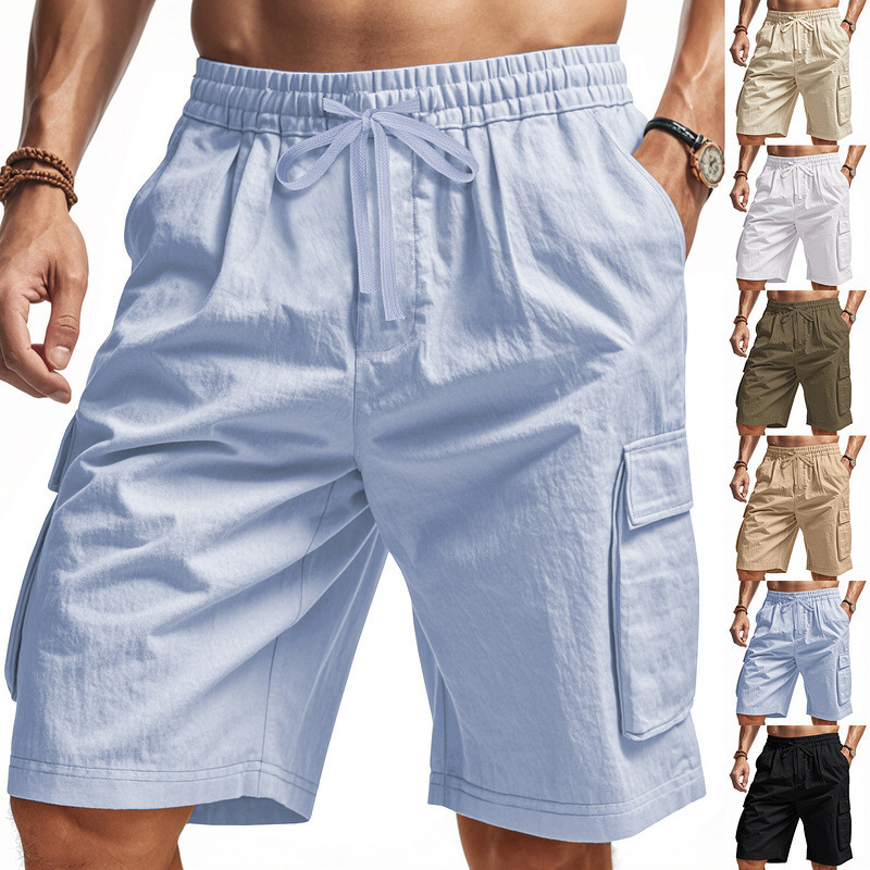 Transfronterizos Amazon Hot Sale American Outdoor Suelto Táctico Hombre Multi-bolsillo herramienta Casual Pantalones cortos de playa deportivos