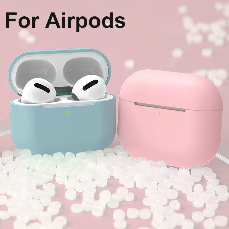 Силиконовый защитный чехол для Apple AirPods (1/2/3, Pro, Pro 2), цветной, с карабином/без карабина