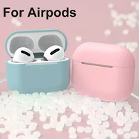 Силиконовый защитный чехол для Apple AirPods (1/2/3, Pro, Pro 2), цветной, с карабином/без карабина