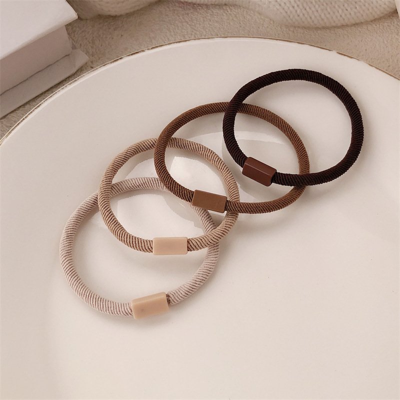 Simple sin marcas de cabello simple cabello corda de cabello corda de cabello anillo de cabello de cola de caballo elástico no lesiones de cabello tocado