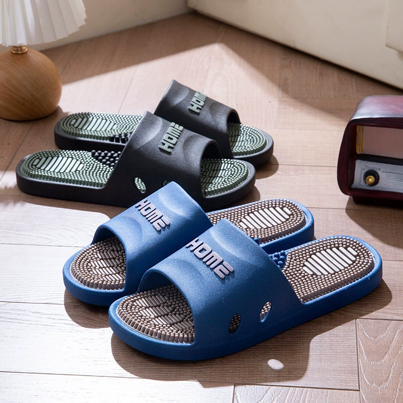 Массажные тапочки мужской 2025 новый домашний противоскользящий крытый дом ноги акупунктурные точки ванной ванной ванной ванной душ тапочки мужчины