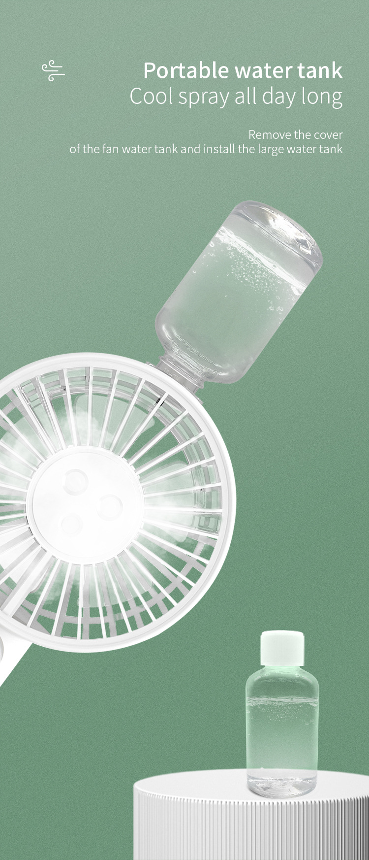 Tragbarer Handventilator Mit Doppelsprühfunktion Für Den Sommer_voghion.com