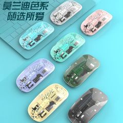 Xiaomi、Apple、Huaweiのラップトップタブレットに適した、デスクトップに戻るワンクリックで静かな透明ワイヤレスマウスを直接供給