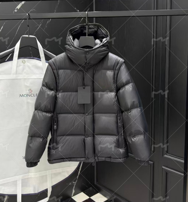 蒙口顶级大标蒙二合一羽绒夹克外套鹅绒羽绒服连帽马甲可拆卸外套|undefined