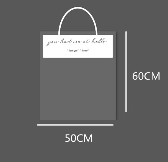 Té de leche bolsa portátil OPP bolsa transparente bolsa de flores frescas ramo de ropa de embalaje para llevar bolsa de yeso embalaje de descuento publicidad