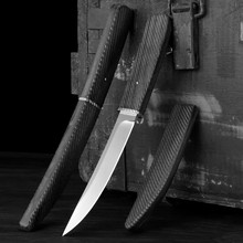 黑白水果刀丛林D2多功能户外随身携带防身高硬度锋必备edc小直刀