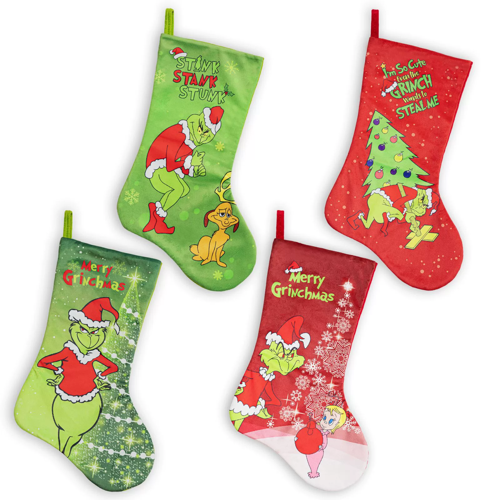 Green Christmas Grinch Socks