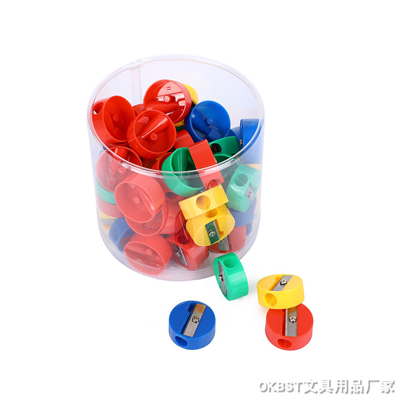 Sacapuntas de lápiz de plástico de color caramelo sacapuntas Sacapuntas de lápiz forma creativa de dibujos animados estudiante de papelería de aprendizaje