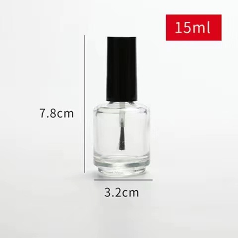 Botellas Vidrio para Esmalte 5–15 ml — Con Brocha (Transparente)