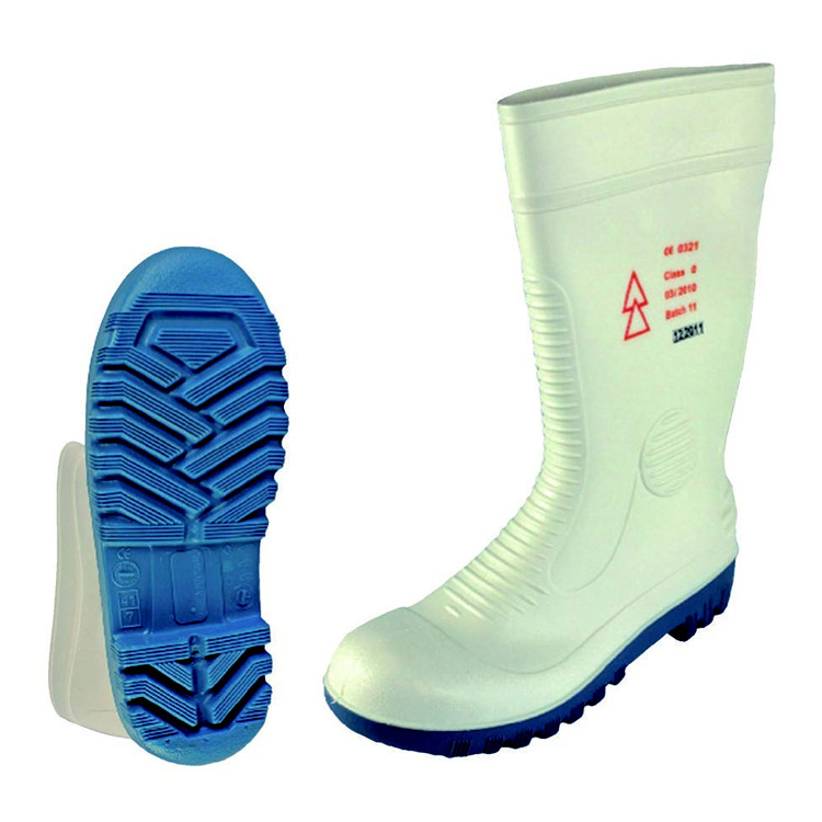 0.4KV低压绝缘鞋6613 41乳白色高筒绝缘靴耐油酸 碱符合生产标准