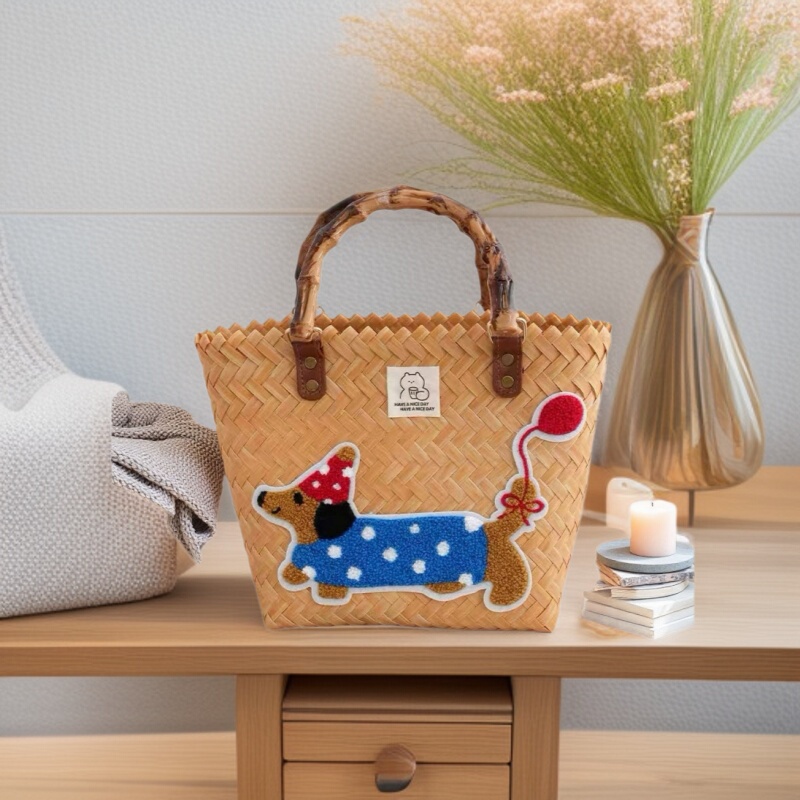 Cartoon Rattan Handbag, Straw Bag, Bamboo Bag, Hand-Woven Bag, Children's Handbag, Gift Bag Cartoon Rattan Handbag, Straw Bag, Bamboo Bag, Hand-Woven Bag, Children's Handbag, Gift Bag