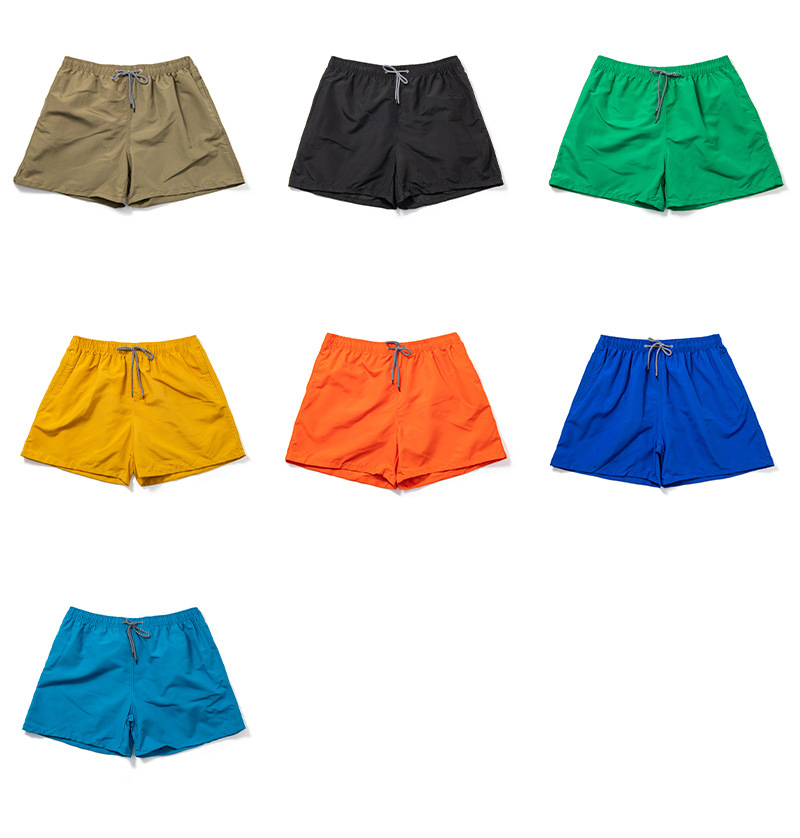 Summer men's beach pants, solid color large thin oversized sports shorts, quick drying casual shorts_mkmklike.com