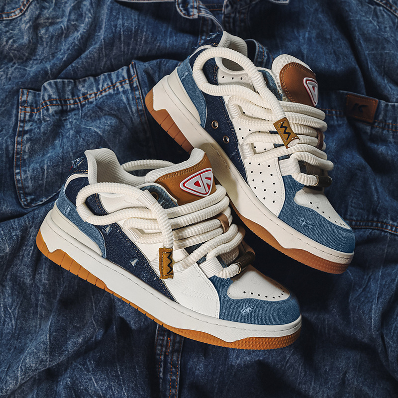 Small group denim bread unisex summer new couple sneakers, casual shoes, versatile breathable sports shoes_voghion.com