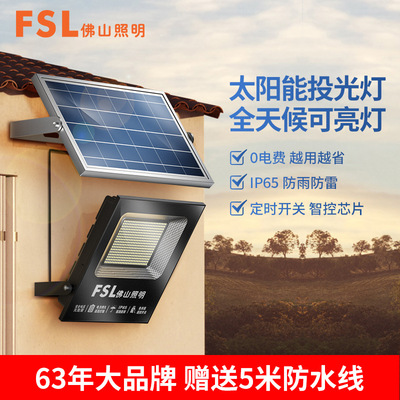 Foshan Lighting solar energy Cast light Floodlight household lighting Super bright new pattern One Trailer Two LED street lamp