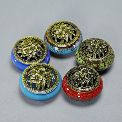 Ceramic incense burner Ge kiln ice cracked incense burner kiln turned into incense burner creative incense burner tower incense burner disc incense burner household furnace
