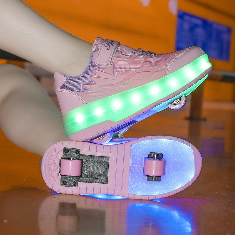 children's dual wheel invisible skates for street skating for boys…