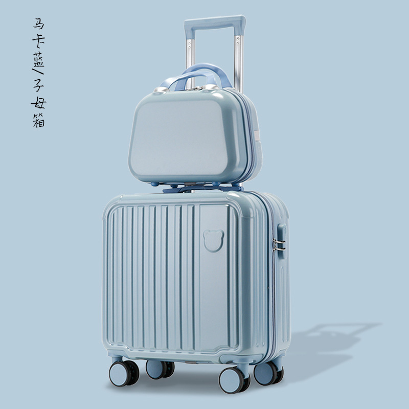 [Fábrica de selección estricta] 18 pulgadas maleta de embarque oso lindo pequeño maleta contraseña maleta de palanca