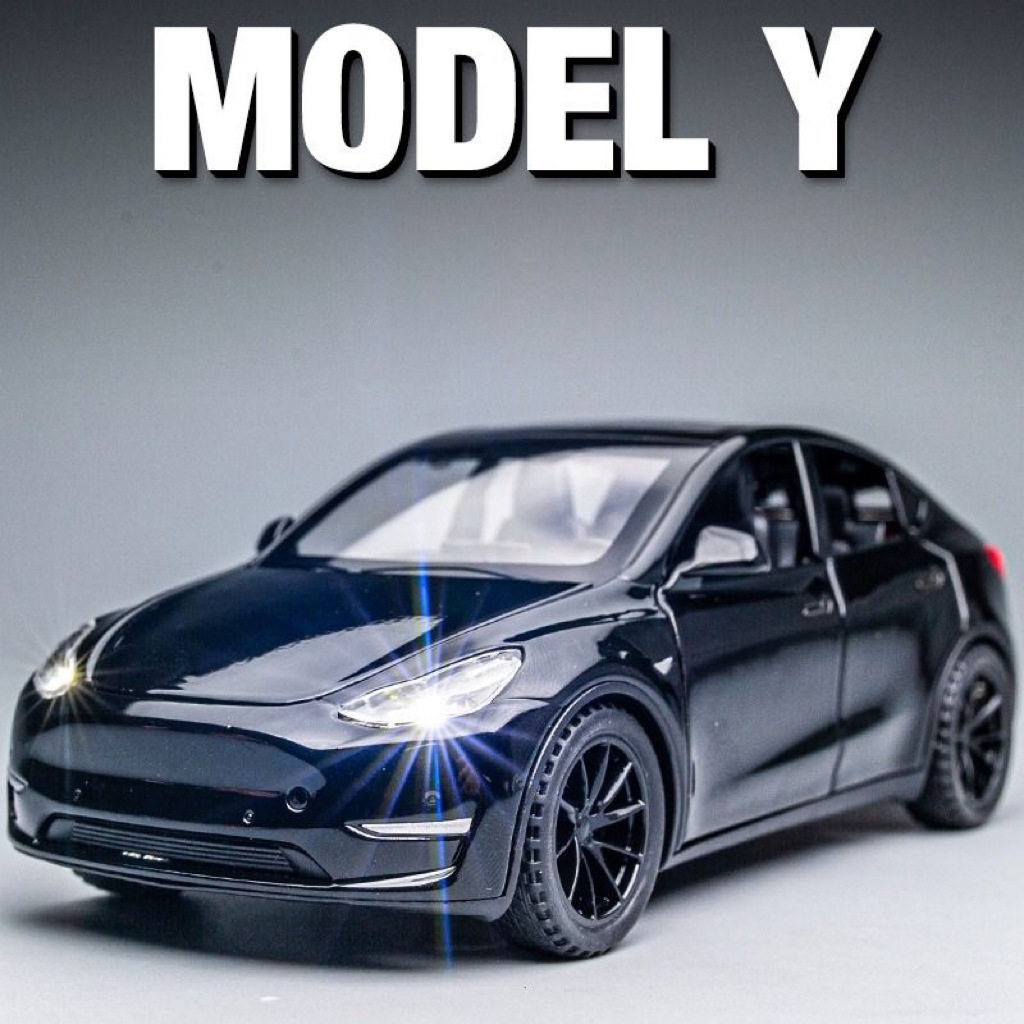 眾源興特撕拉model-Y仿真1:32合金車模兒童跑車新能源汽車模型擺