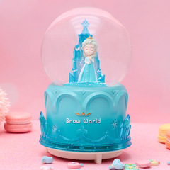 ファンタスティックアイスアンドスノーワールドクリスタルエルサプリンセスクリスタルボールオルゴールプリンセス子供の誕生日ギフトブティック