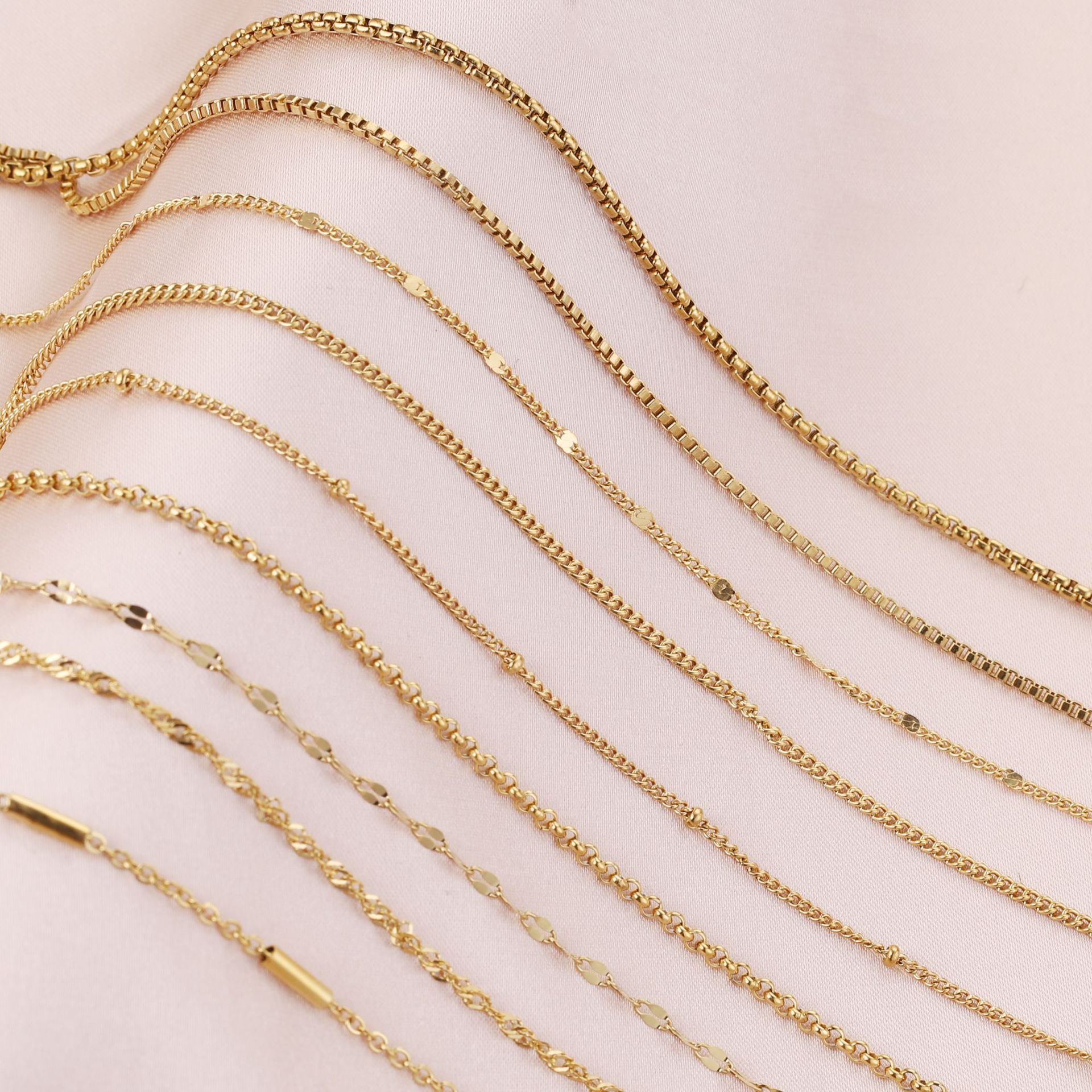 Cadena de acero inoxidable personalizada acero titanio cualquier tamaño personalizado DIY collar pulsera fijación cubana O-chain cuchilla fijación