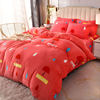 Flannel double-sided keep warm coral duvet cover, increased thickness