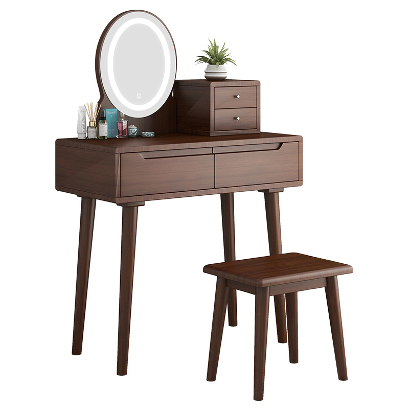 Nuevo tocador de dormitorio de madera maciza nórdica moderna, tocador, tocador, dormitorio, madera maciza multifuncional