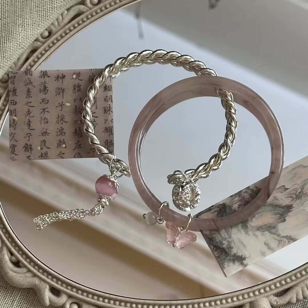Nuovo braccialetto super immortale con nappe in stile cinese, braccialetto ding dang con campanello, due in una catena, migliore per le donne anziane_voghion.com