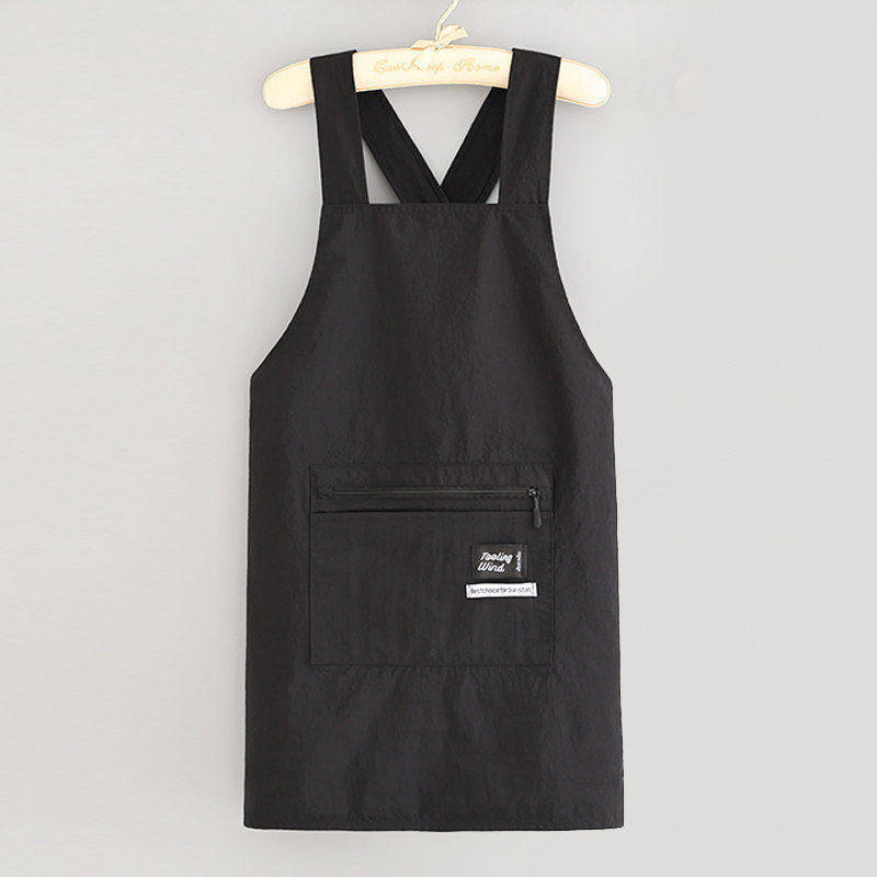6068 cross strap water-repellent zipper pocket black