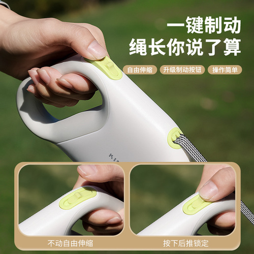 New pet automatic retractable traction rope explosion-proof traction dog walking reflective dog rope outdoor portable pet supplies