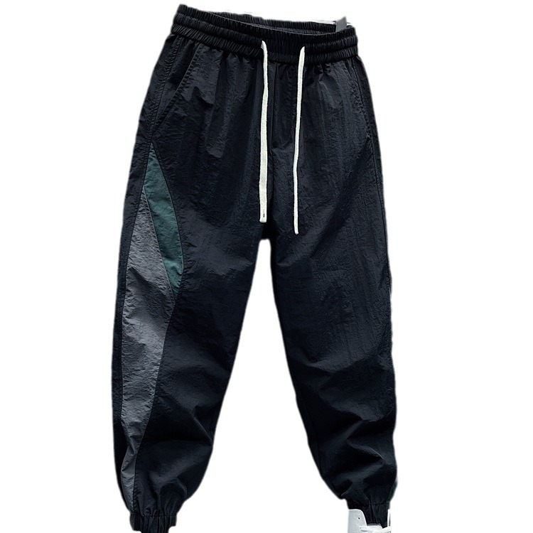 Été mince lâche décontracté hommes rayé patchwork petite jambe neuf pouces p, cool et tendance marque à lacets Haren sports_voghion.com