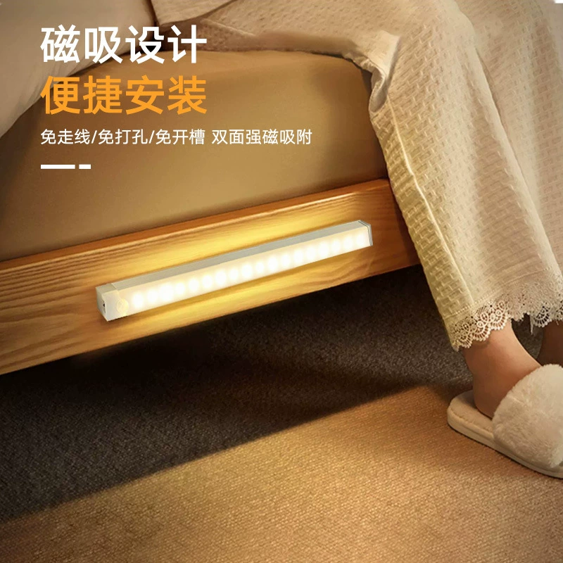 Ultra-thin Smart LED Motion Sensor Light, Type-C Rechargeable, Magnetic Self-adhesive