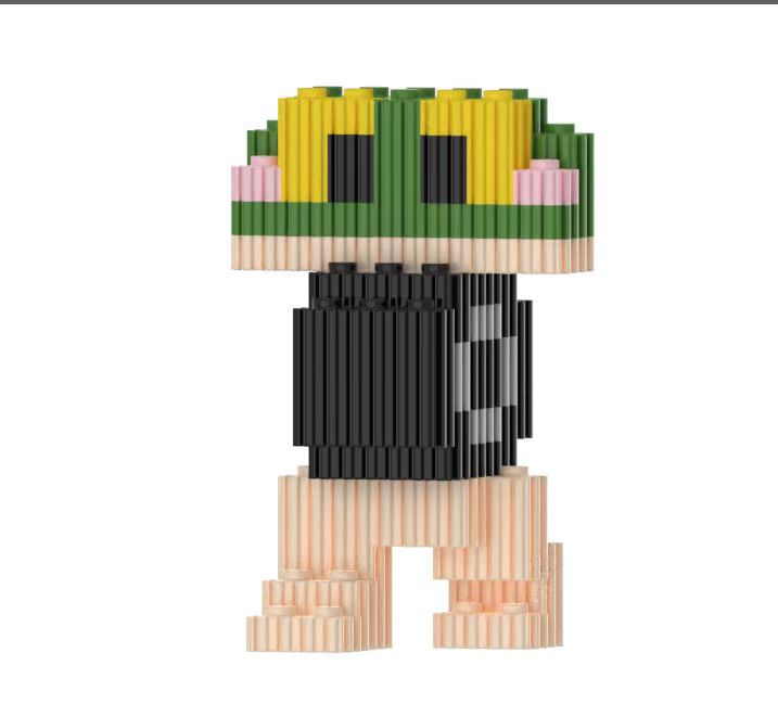 Compatible transfronterizo muñeca de dibujos animados creativos de Lego, pequeñas partículas, juguetes educativos ensamblados, bloques de construcción, regalos para estudiantes al por mayor