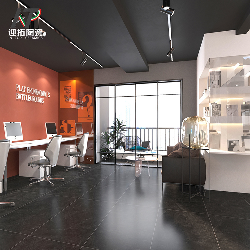 High-End All-Ceramic Matte Antique Brick Texture Tiles 750X1500 Micro-Cement Tiles Dry Grain Polished Large Floor Tiles