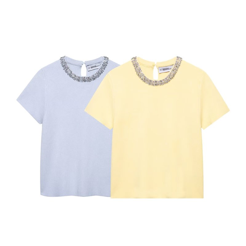 Zクロスボーダーヨーロッパとアメリカの服2025春の新デザインダイヤモンド付きトップ5755039スカート5755040|undefined