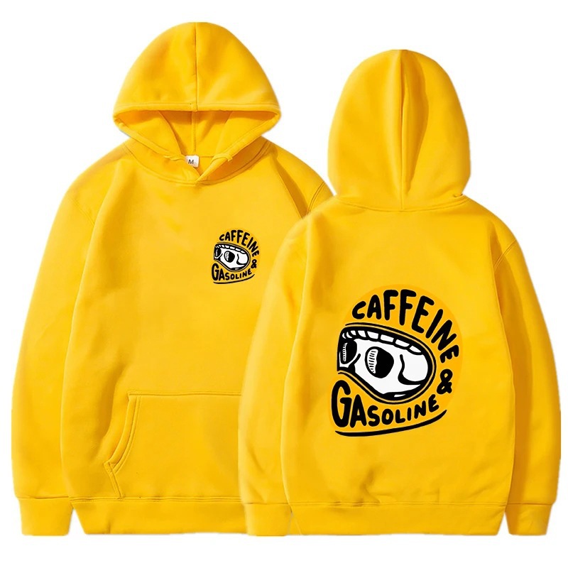 2024 Spring Autun Men's Hoodies Gothic Harajuku Biker Skull