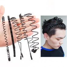 韩国简约男士发箍头箍潮背头发卡油头型运动发夹洗脸波浪发带饰品