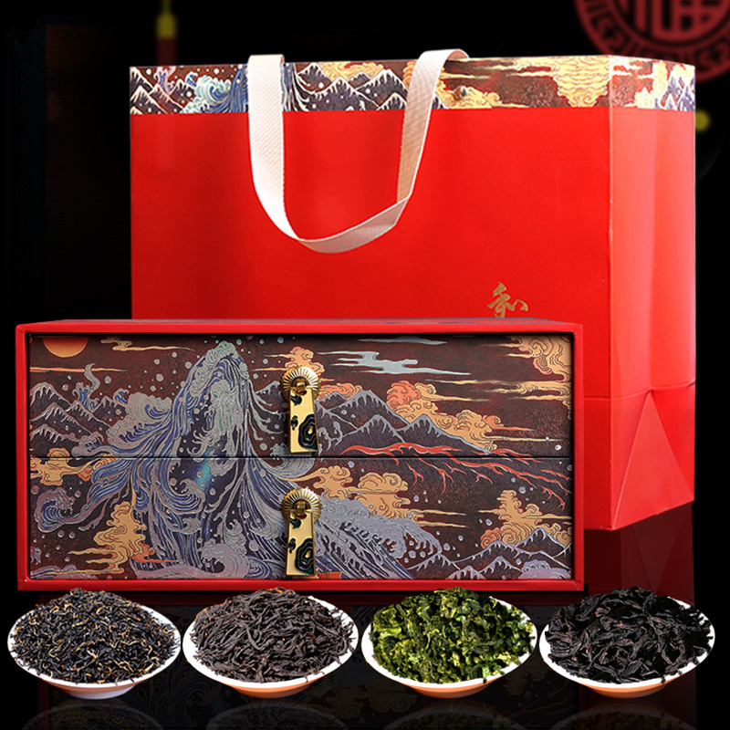 Tieguanyin Tea Gift Box for Gifting, Jin Jun Mei, Zhengshan Xiaozhong, Da Hong Pao, Festival Rock Tea in Small Cans, Wholesale Black Tea