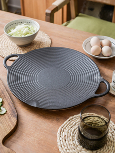 ✅ Outdoor Cast Iron Grill Pan, Cassette Stove, Barbecue Pan, Korean Teppanyaki Induction Cooker, Household Barbecue