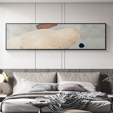 現代藝術抽象床頭裝飾畫輕奢主卧室房間背景牆面壁畫大氣橫幅掛畫