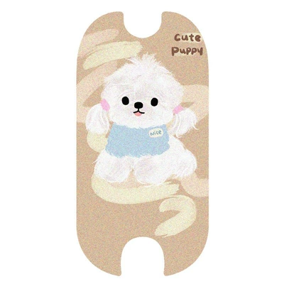 Dropshipping available. Cute and versatile cartoon silk loop floor mat, electric vehicle foot mat, waterproof, dirt-resistant, non-slip, easy to clean (Universal Foot Pad) - happy-dogthe-silk-loop-needs-to-be-cut-by-yourself-3050cm