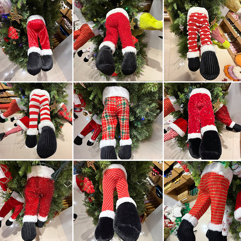 New Creative Christmas Tree Ornament with Electric Swinging Legs, Holiday Quirky Christmas Decoration with Music, Christmas Atmosphere Legs New Creative Christmas Tree Ornament with Electric Swinging Legs, Holiday Quirky Christmas Decoration with Music, Christmas Atmosphere Legs