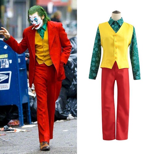 Joker costume, stage role-playing costume, Halloween cosplay set featuring Jason Mewes