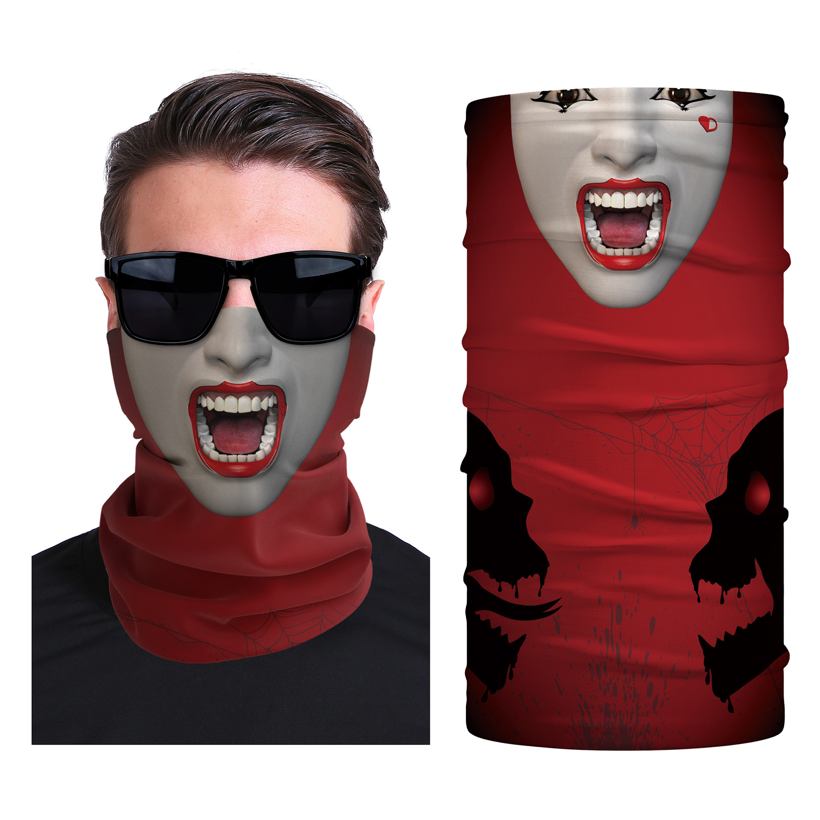 Xun hui transfronterizo media cara cráneo bufanda mágica sombrilla de viaje al aire libre máscara de equitación cuello de protección uv