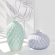 蜀门冰裂陶瓷器花瓶家居装饰品摆件插花干花中式客厅电视柜工艺品