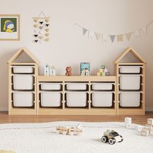 玩具收纳柜儿童房实木大容量客厅整理置物架宝宝玩具收纳架储物柜