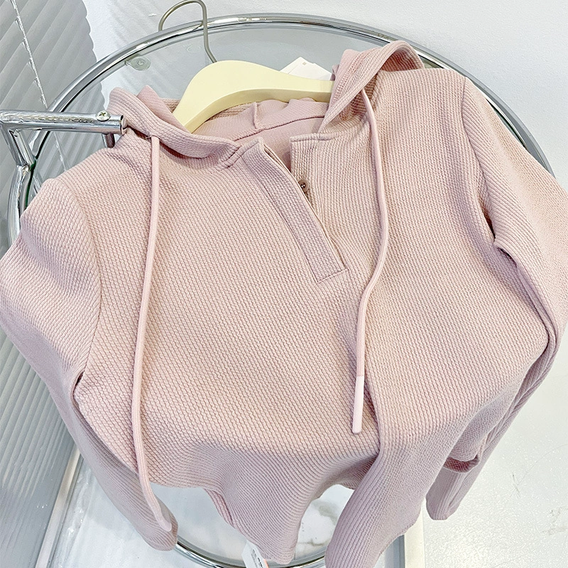 Футболка с капюшоном Tide, короткий рукав и длинный рукав, обтягивающая, slim fit