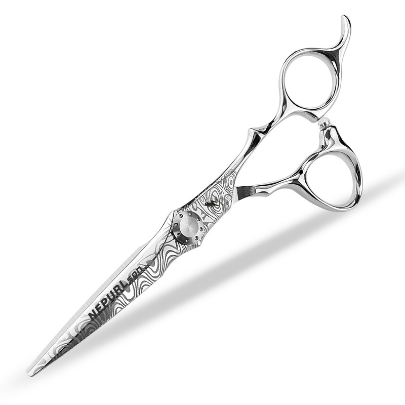 6.0inch Jp440C Naipson Double-Sided Sword-Backed Damascus Pattern Hairdressing Scissors, Hairdressing Scissors, Flat Scissors 6.0inch Jp440C Naipson Double-Sided Sword-Backed Damascus Pattern Hairdressing Scissors, Hairdressing Scissors, Flat Scissors