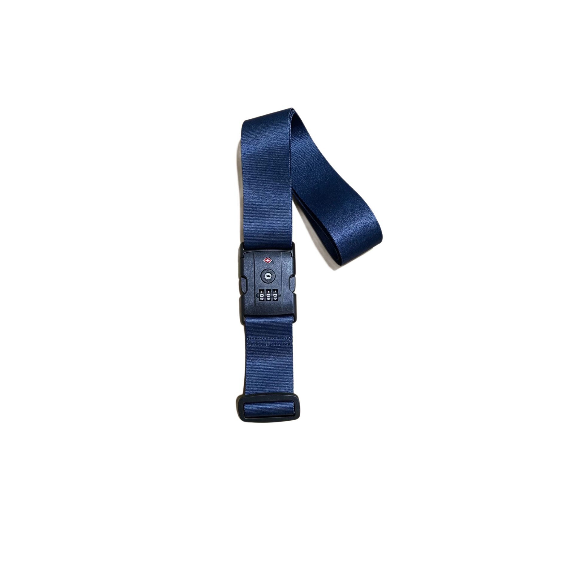 TSA-approved luggage strap with combination lock for checked baggage, cross-shaped design for secure fastening, and thickened nylon material for enhanced durability and theft prevention